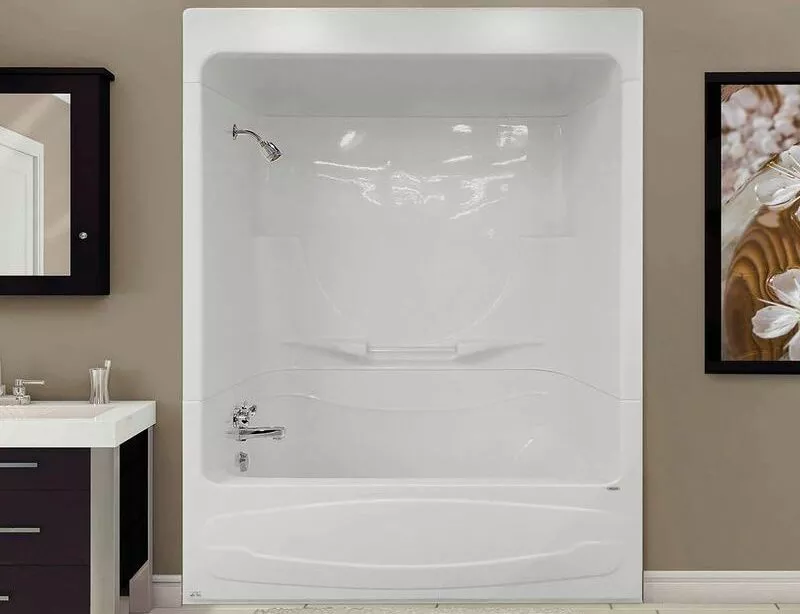 New bathtub installed during bathtub to bathtub renovation